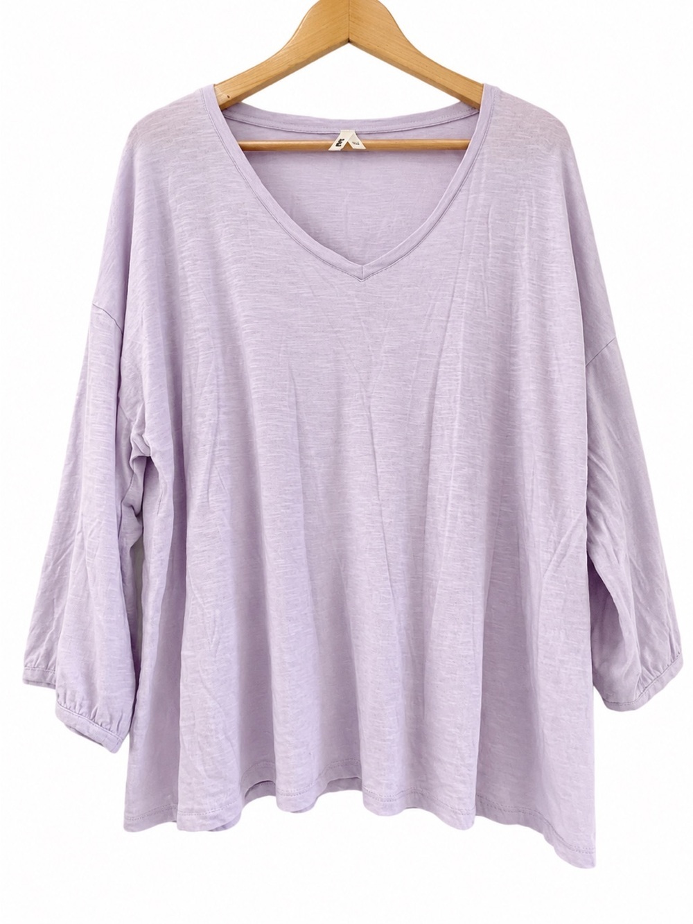 Pact XL organic cotton Featherweight Slub Long Sleeve Tee lightweight relaxed